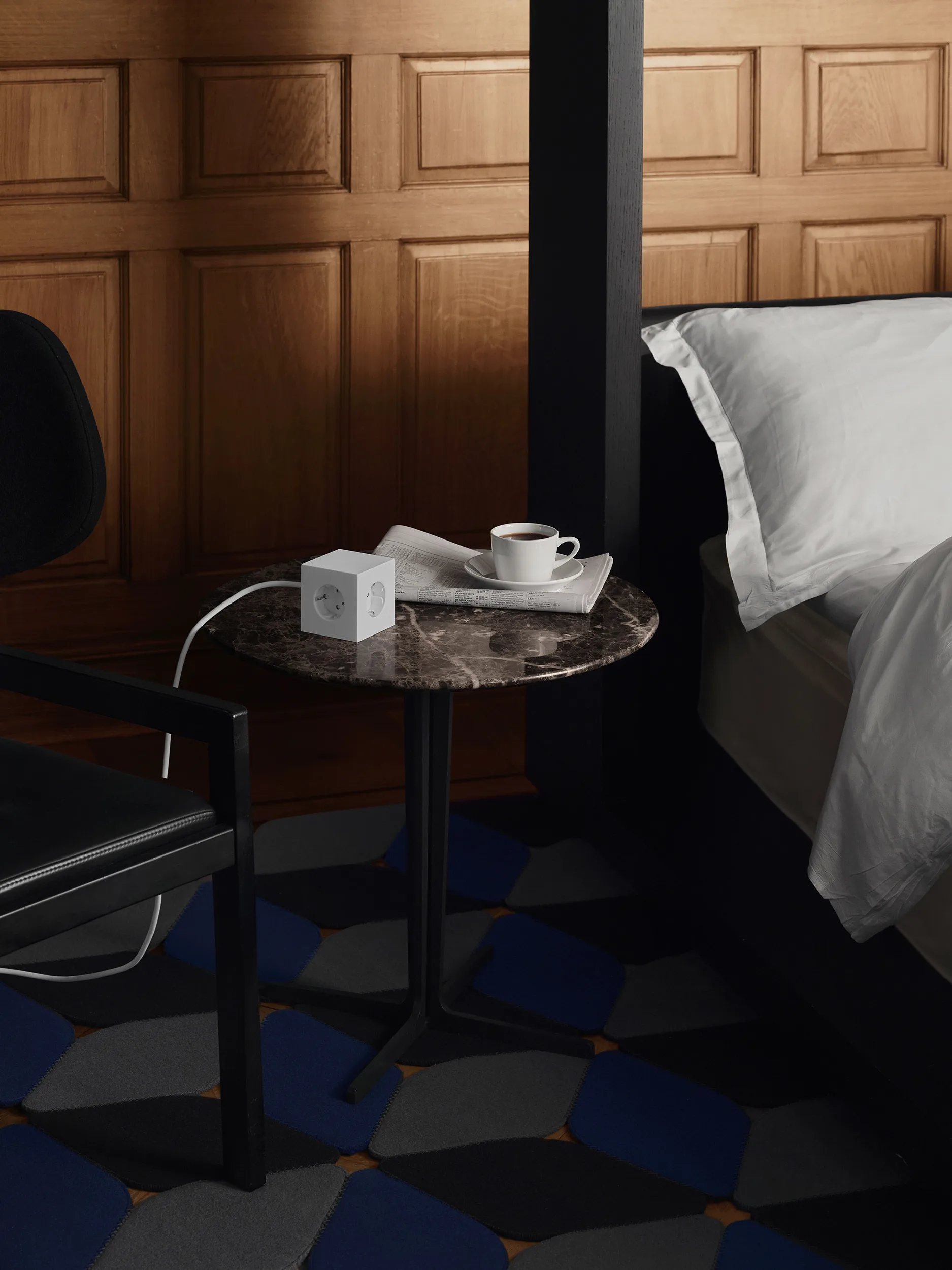 Square 1 socket USB-C 30W 1.8 m, 白色 Martinelli Luce edition Avolt