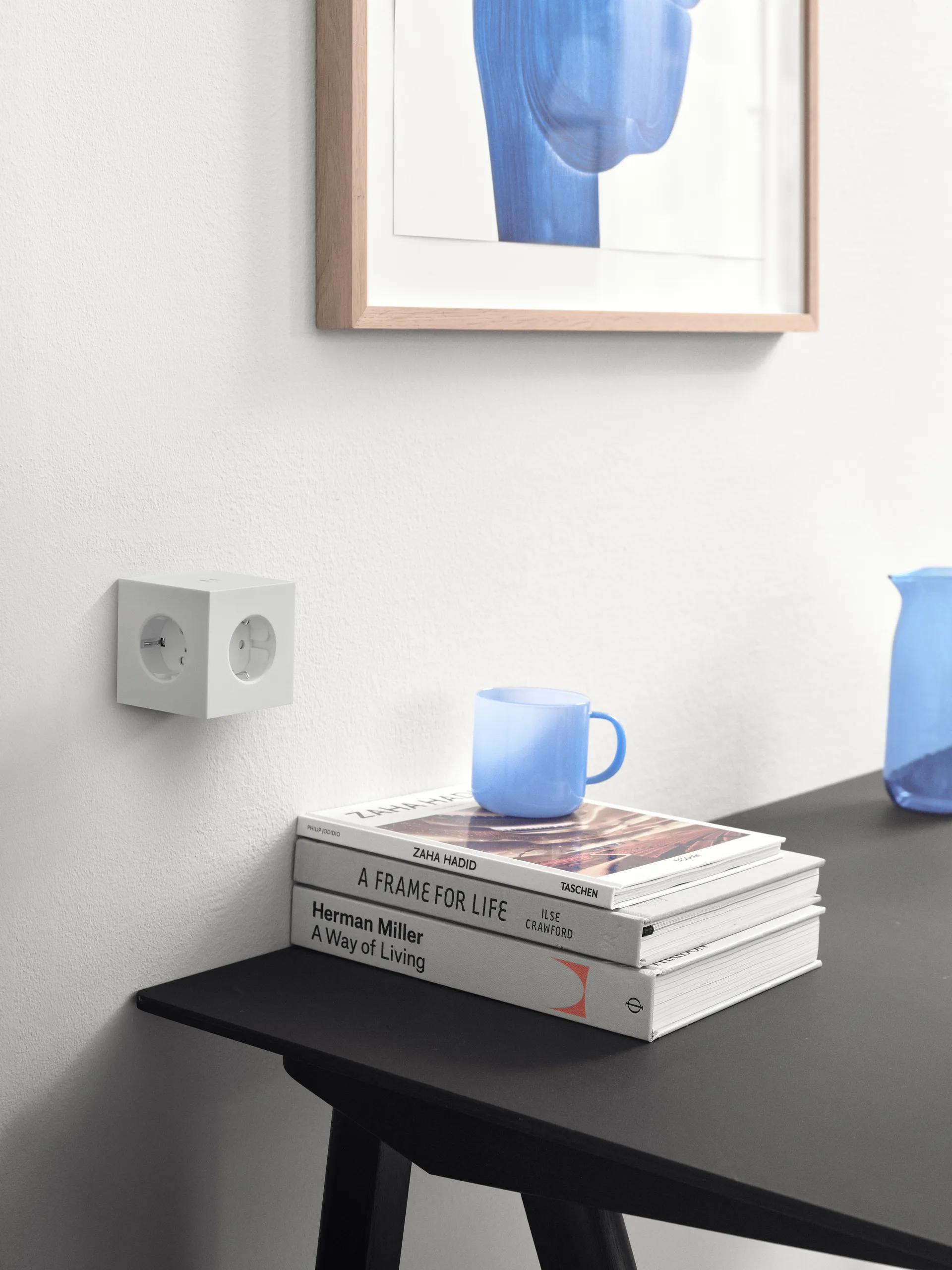 Square 1 socket USB-C 30W 1.8 m, 白色 Martinelli Luce edition Avolt