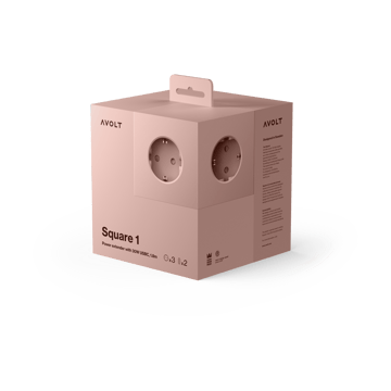 Square 1 socket USB-C 30W 1.8 m - Old 粉色 - Avolt