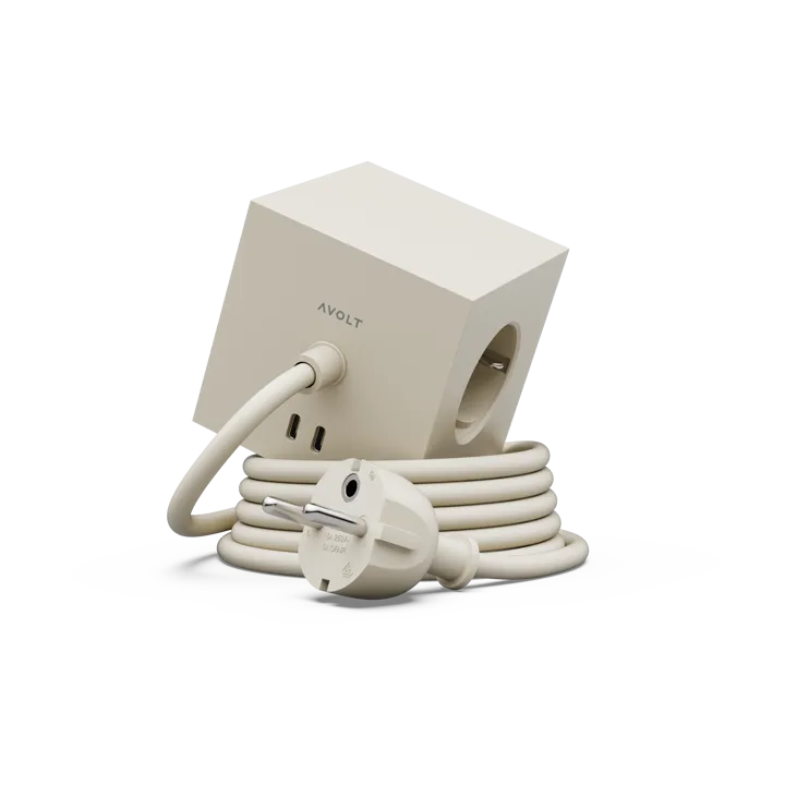Square 1 插排 USB-C 30W 3m - Nomad 沙色 - Avolt