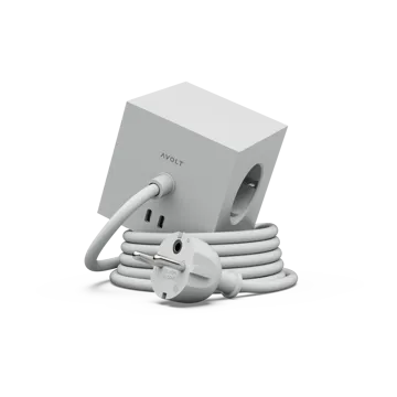 Square 1 插排 USB-C 30W 3m - 哥特兰灰 - Avolt