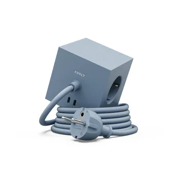 Square 1 插排 USB-C 30W 3m - 鲨鱼蓝 - Avolt