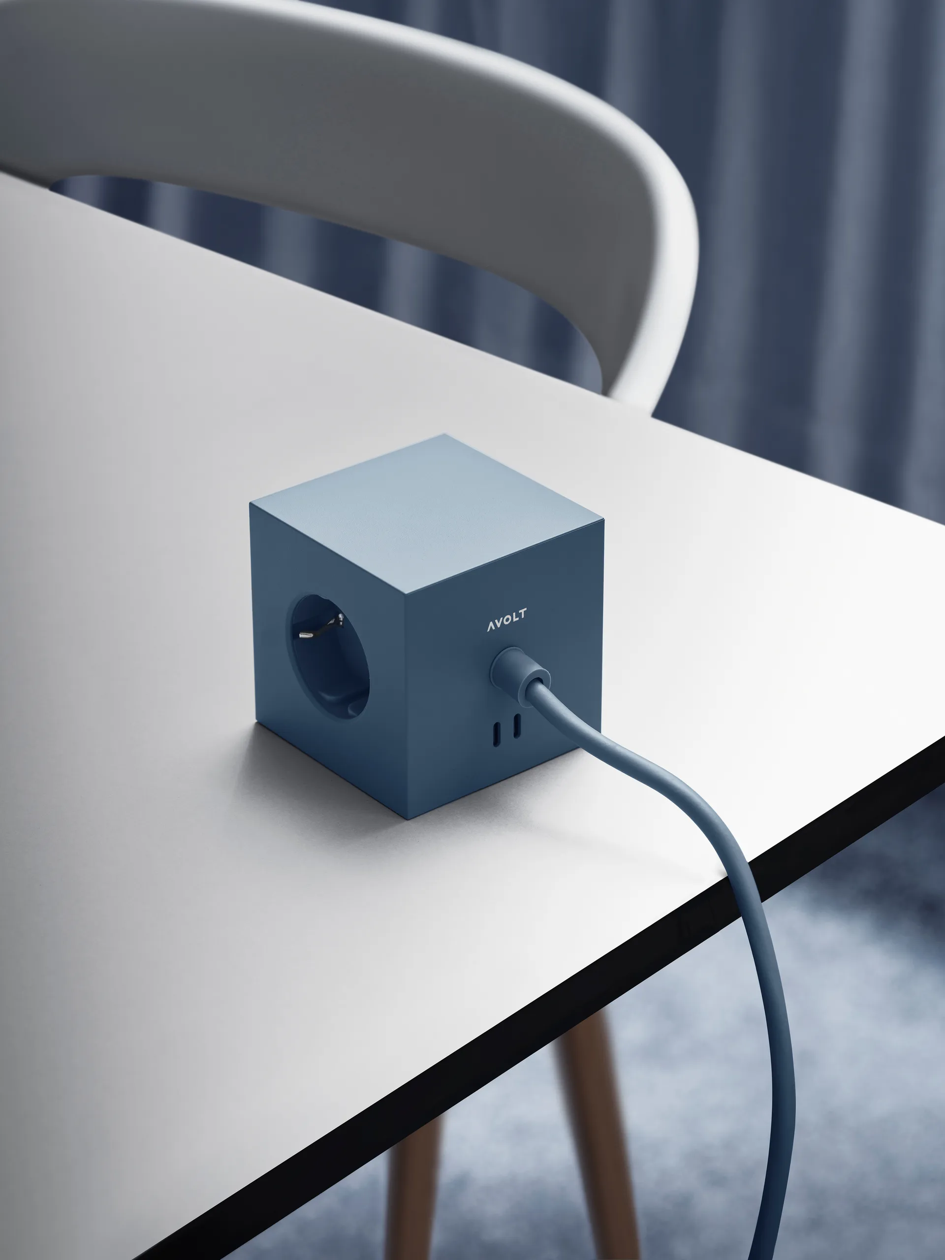 Square 1 插排 USB-C 30W 3m, 鲨鱼蓝 Avolt