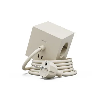 Square 1 插排 USB-C 30W 3m - 游牧沙色 - Avolt
