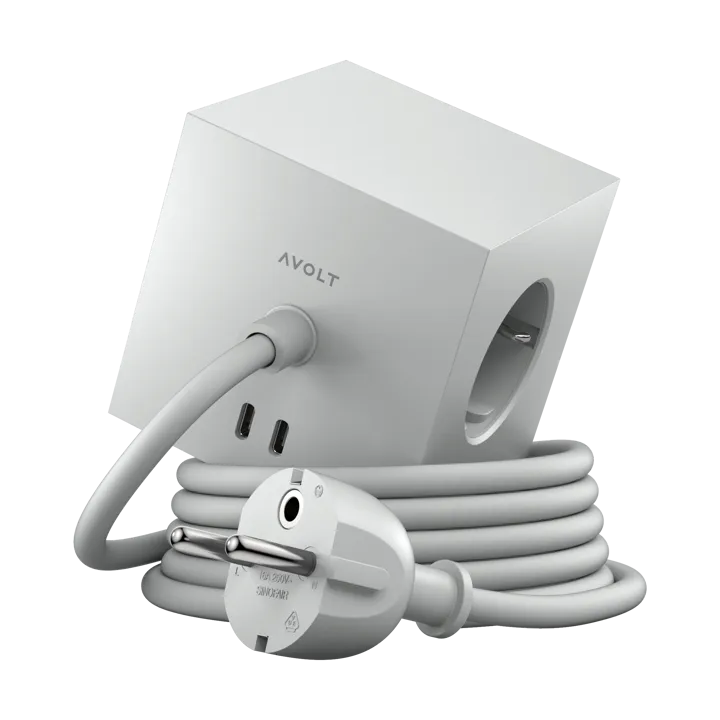 Square 1带30W USB-C插座1.8m - 哥特兰灰 - Avolt