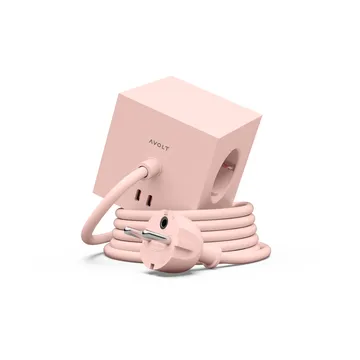 Square 1带30W USB-C插座1.8m - 新粉色 - Avolt