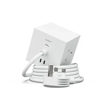 Square 1英规USB-C快充电源插座30W1.8米 - 白色Martinelli Luce特别版 - Avolt