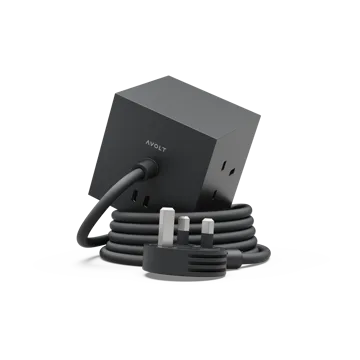 Square 1英规USB-C快充电源插座30W1.8米 - 斯德哥尔摩黑色 - Avolt