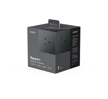 Square 1英规USB-C快充电源插座30W1.8米 - 斯德哥尔摩黑色 - Avolt