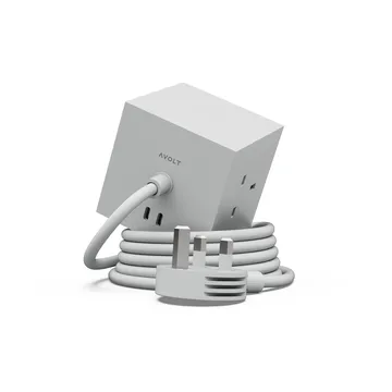 Square 1英规USB-C快充电源插座30W1.8米 - 哥特兰灰色 - Avolt
