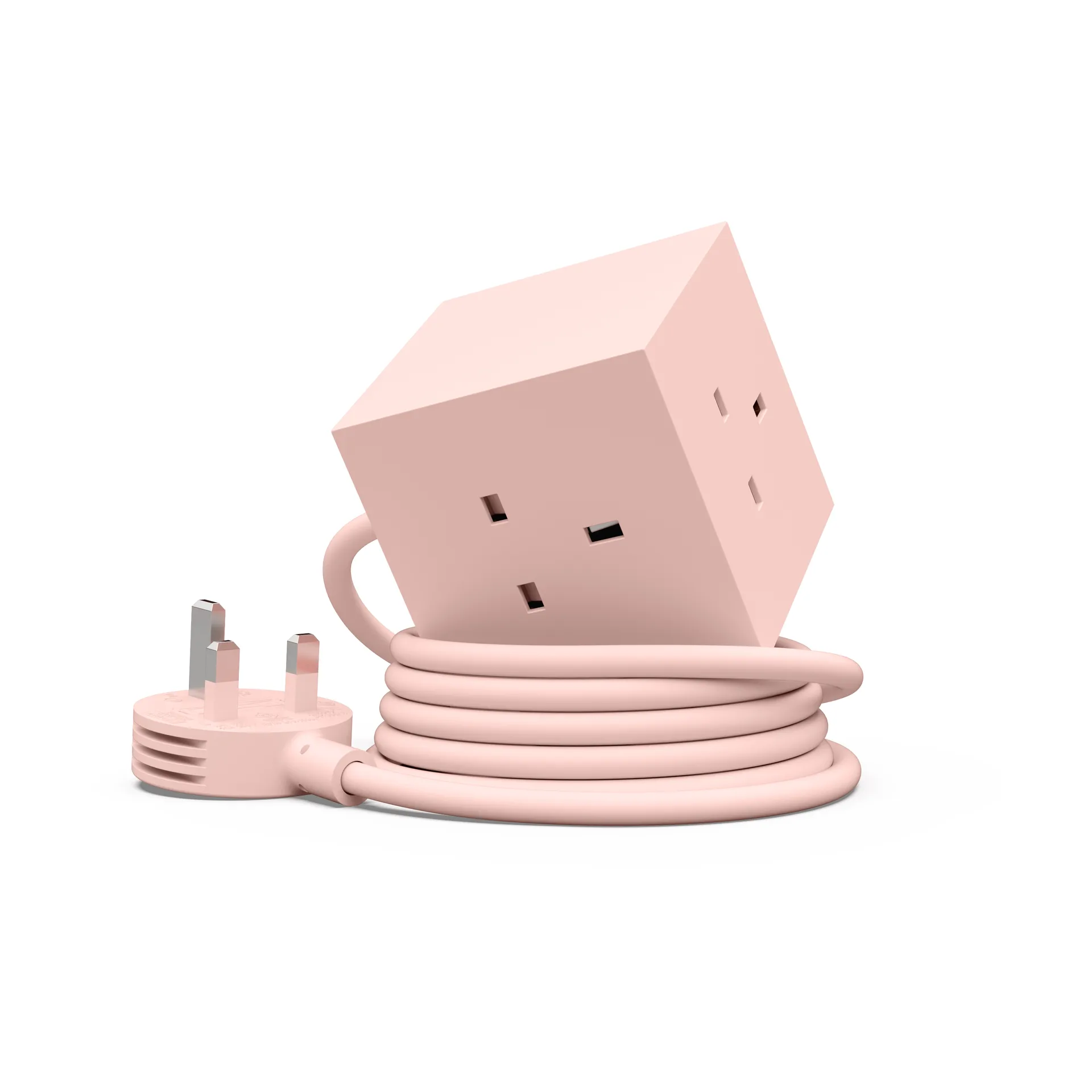 Square 1英规USB-C快充电源插座30W1.8米, 新粉色 Avolt