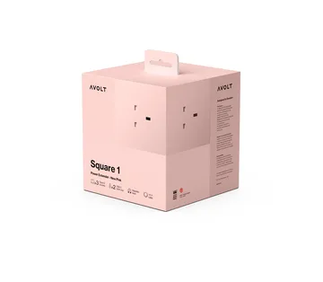 Square 1英规USB-C快充电源插座30W1.8米 - 新粉色 - Avolt