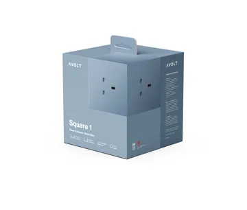 Square 1英规USB-C快充电源插座30W1.8米 - 鲨鱼蓝色 - Avolt