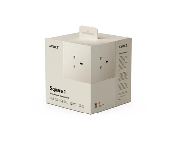 Square 1英规USB-C快充电源插座30W1.8米 - 游牧沙色 - Avolt