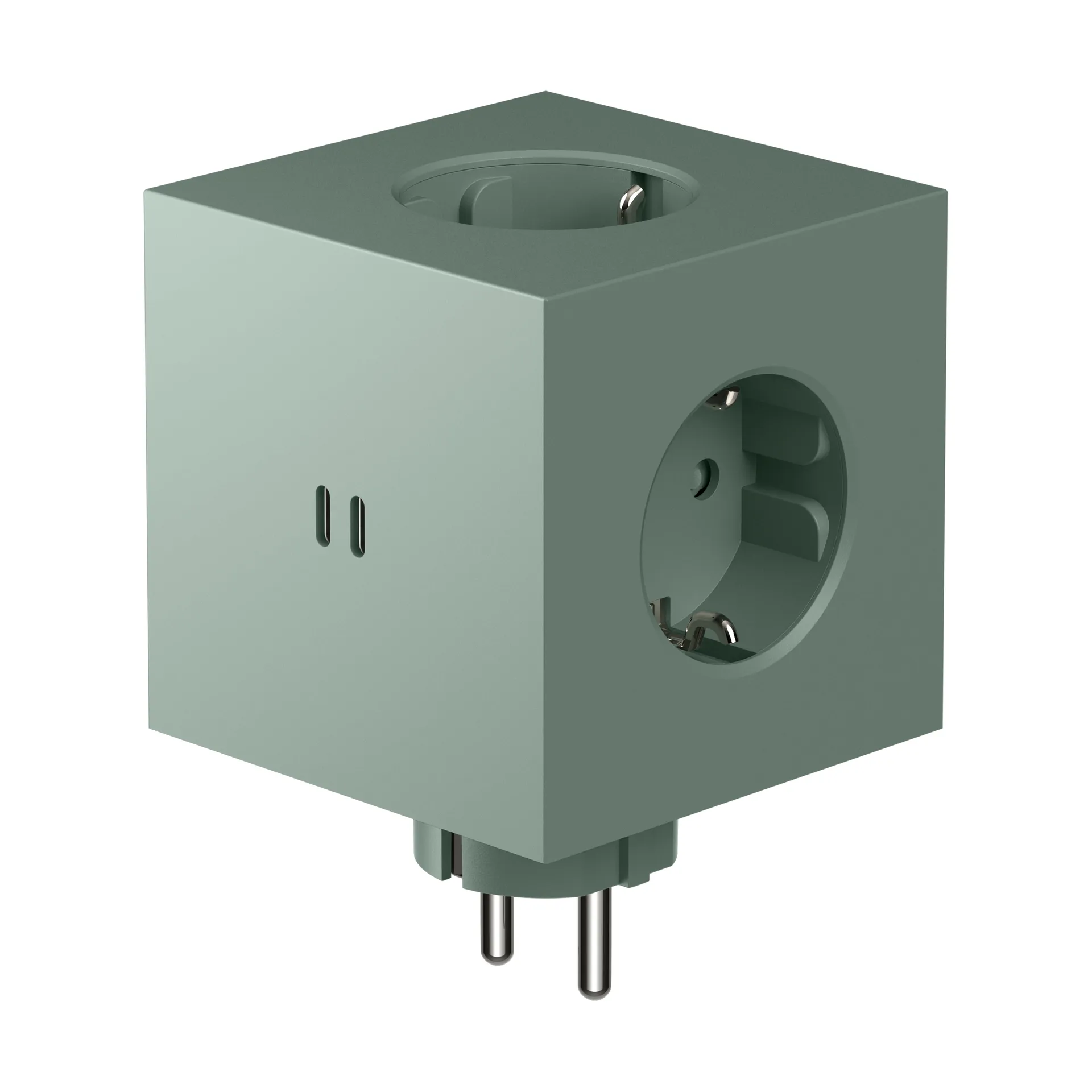 Square 2 outlet, Oak Green Avolt