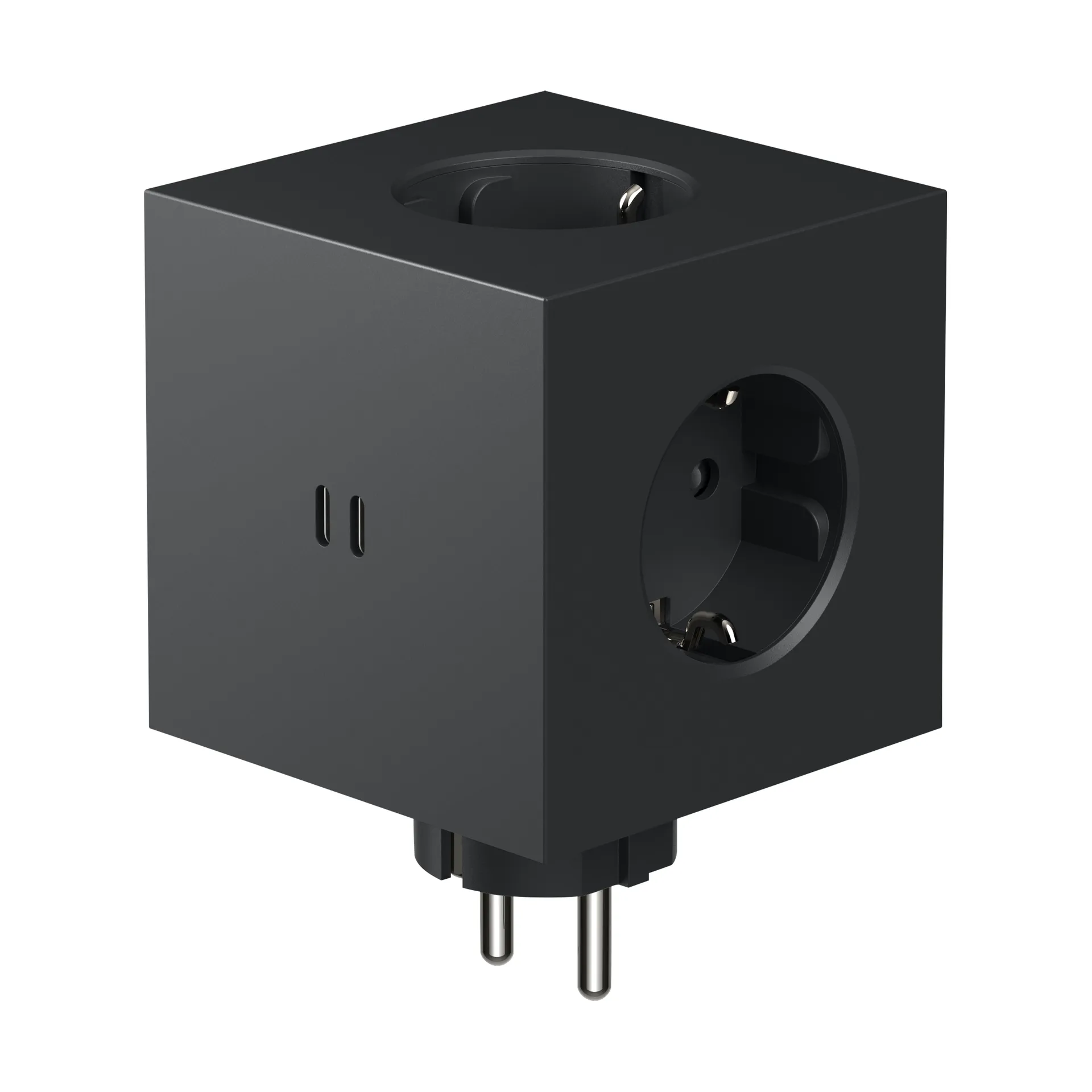 Square 2 outlet, Stockholm Black Avolt