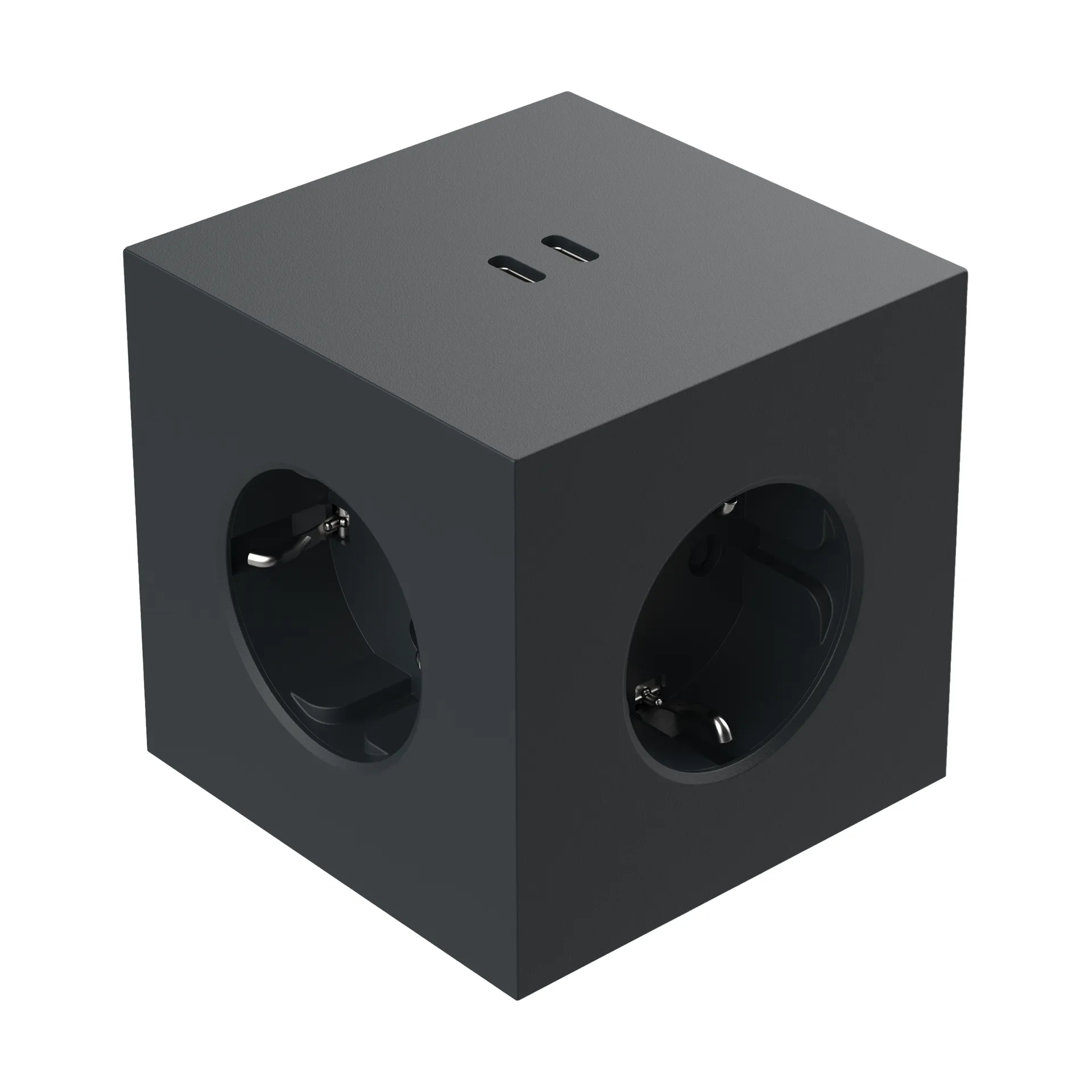 Square 2 outlet, Stockholm Black Avolt