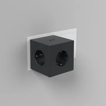 Square 2插座 - 斯德哥尔摩黑色 - Avolt