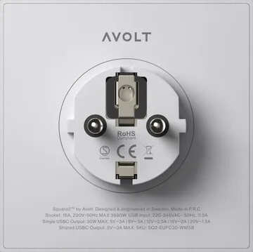 Square 2插座 - 哥特兰灰色 - Avolt