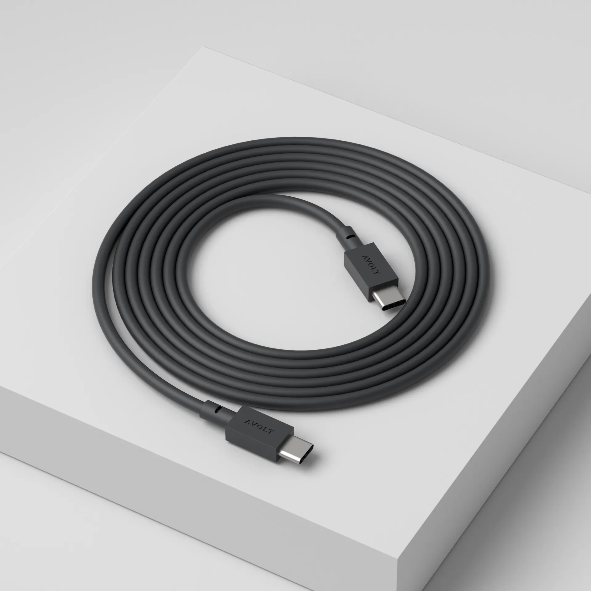USB-C转USB-C充电数据线2m, 斯德哥尔摩黑 Avolt