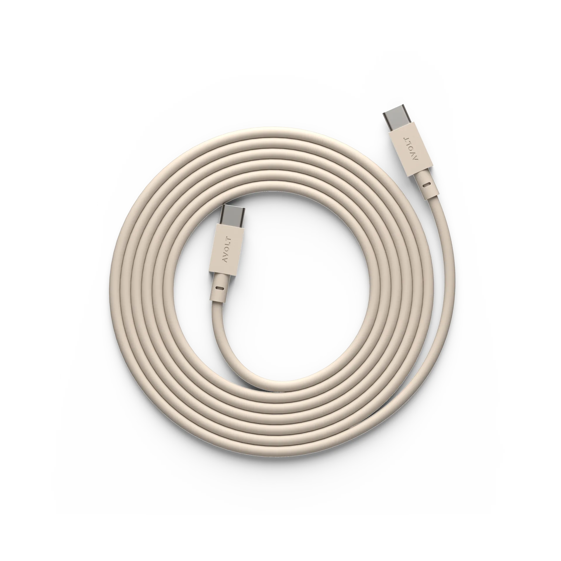 USB-C转USB-C充电数据线2m, 游牧沙色 Avolt