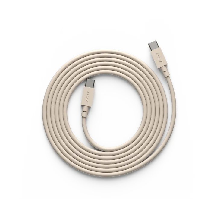 USB-C转USB-C充电数据线2m - 游牧沙色 - Avolt