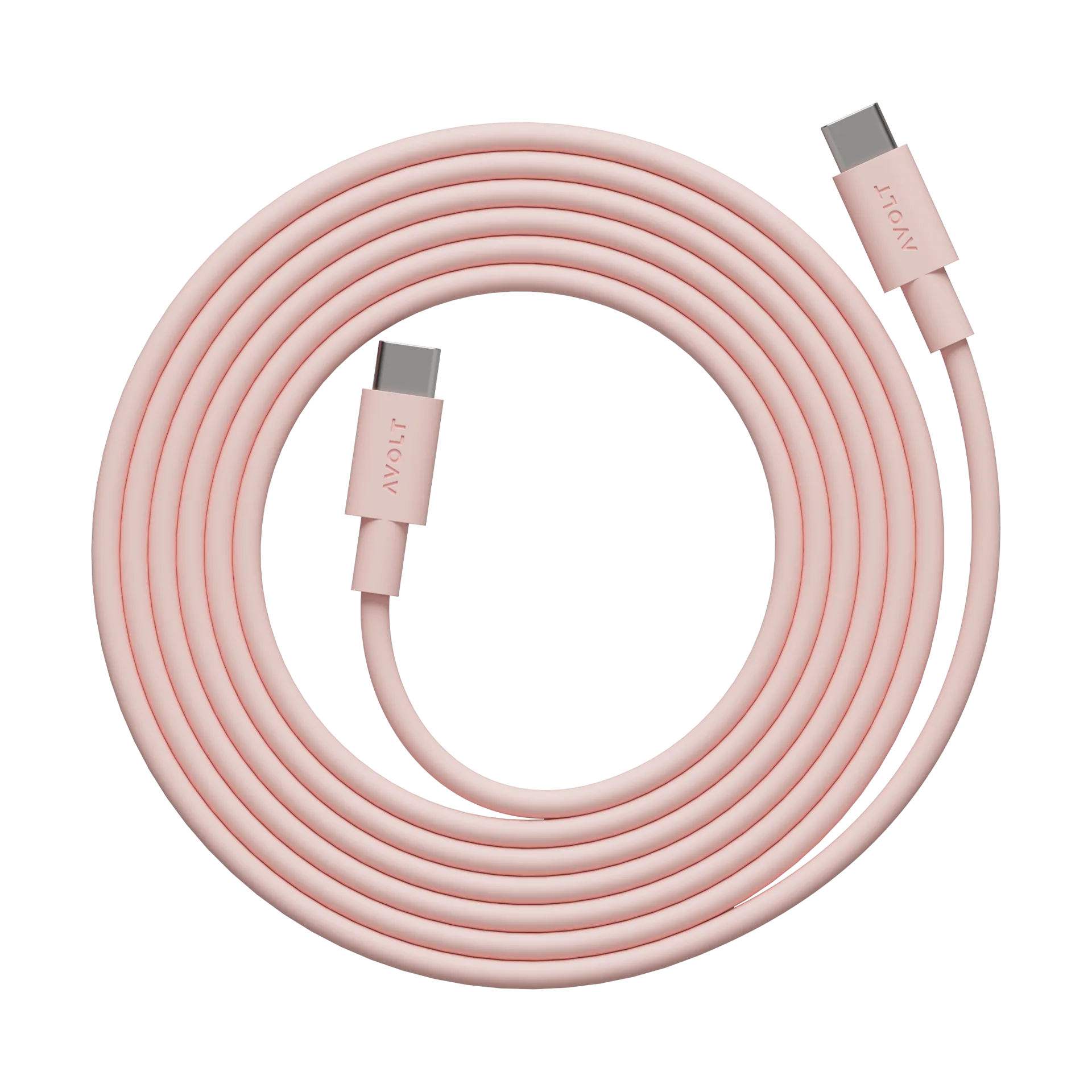 USB-C转USB-C充电数据线2m, 新粉色 Avolt