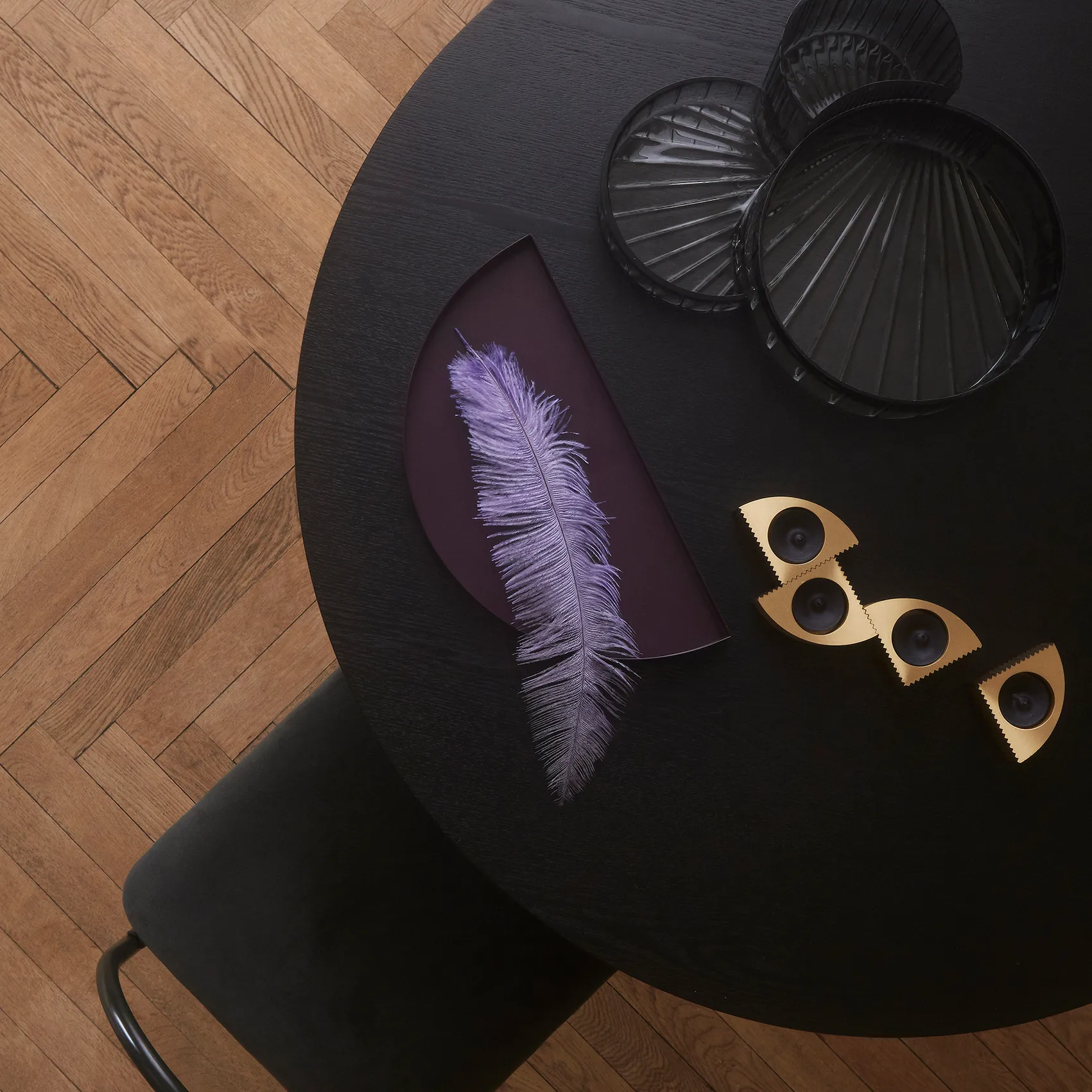 Concha 碗  三件套装, 黑色 AYTM