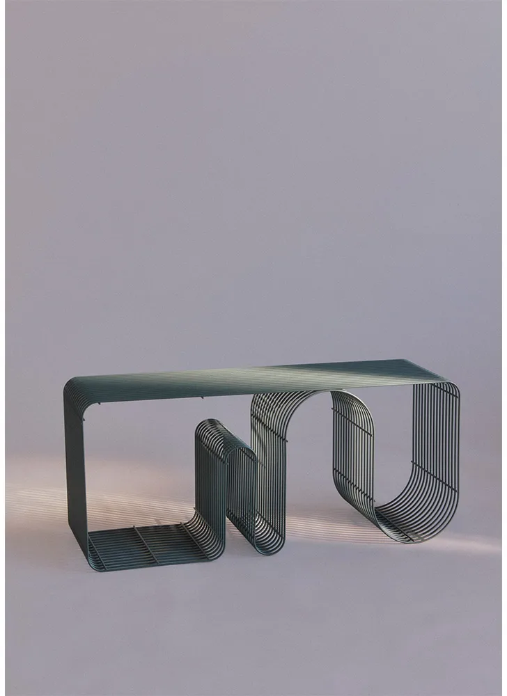 Curva 休憩长凳 100cm, 灰蓝色 AYTM