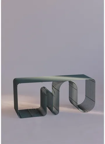 Curva 休憩长凳 100cm - 灰蓝色 - AYTM