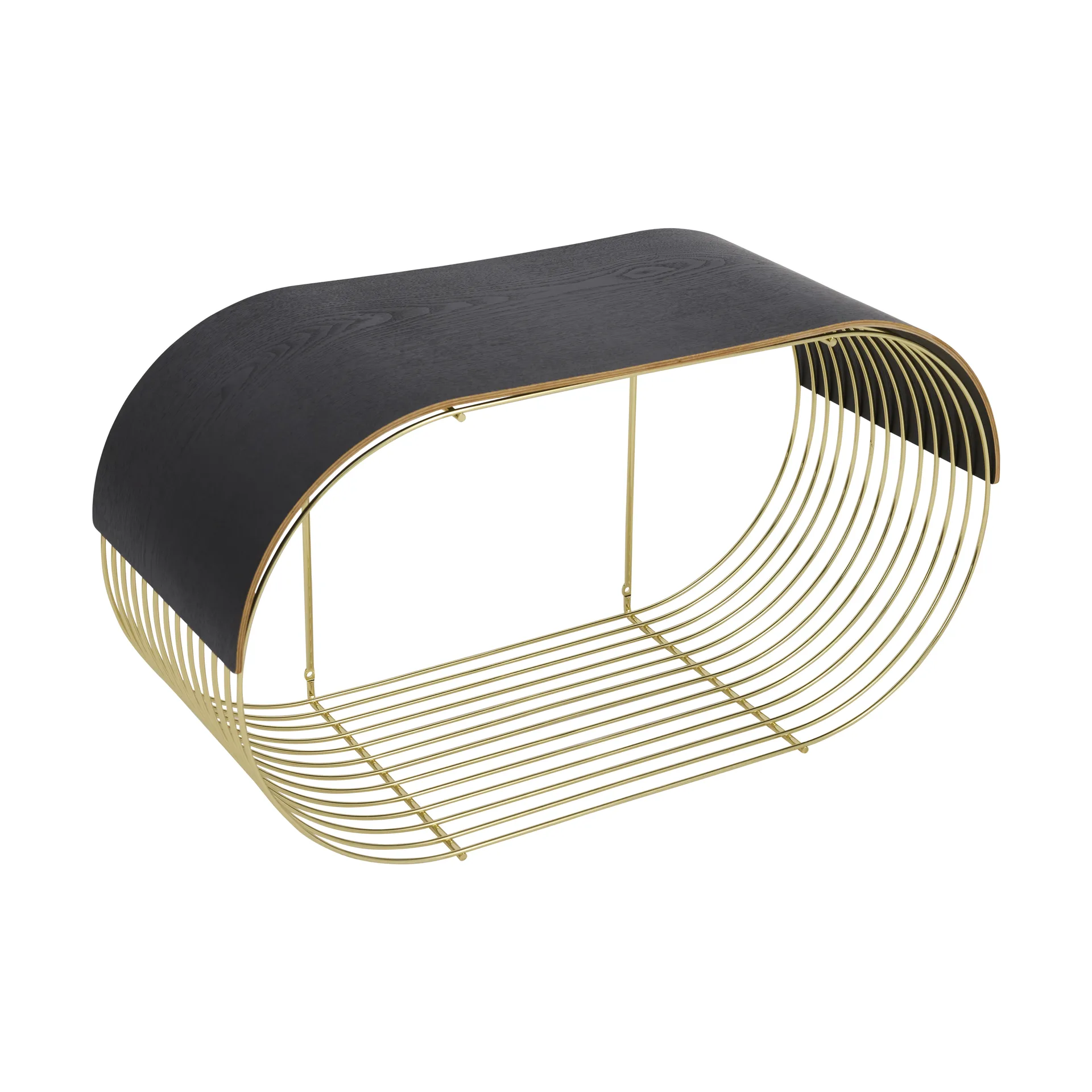 Curva 墙面置物架顶面板 62.2cm, 黑色 AYTM