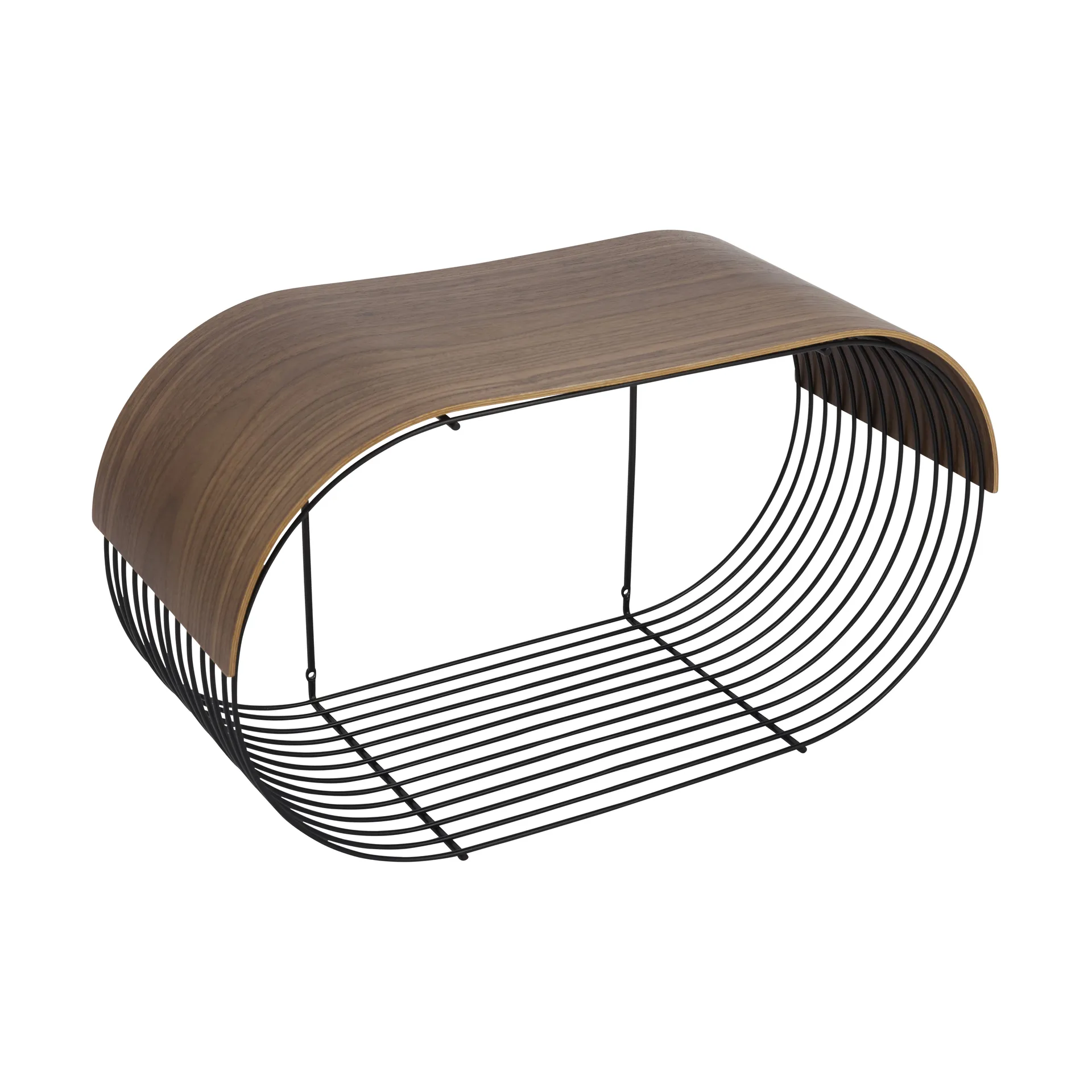 Curva 墙面置物架顶面板 62.2cm, 胡桃木 AYTM