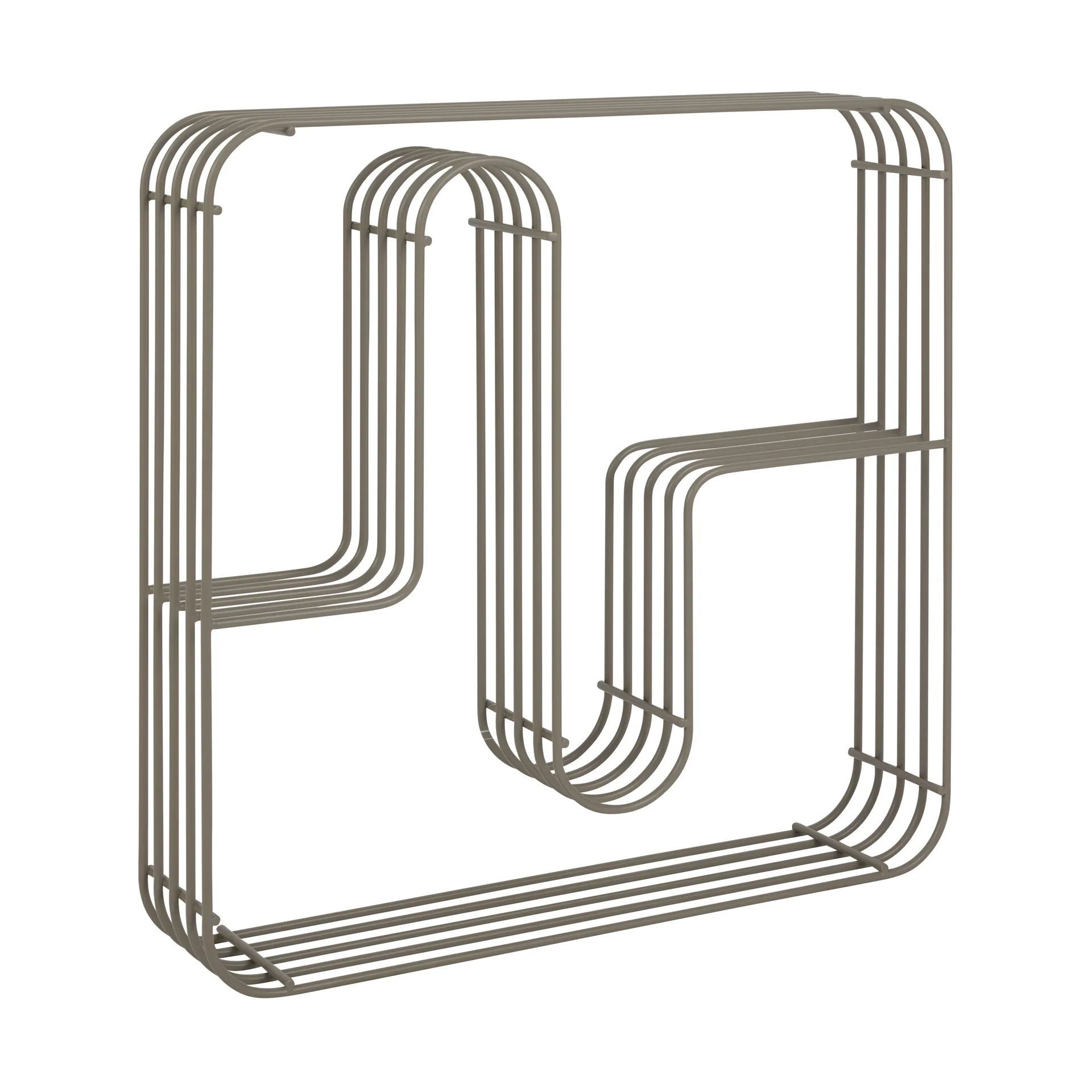 Curva 墙面架置物架 正方形 , 灰褐色 AYTM