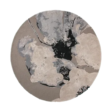 Floreo 地毯 Ø130 cm - 灰色-白色 - AYTM