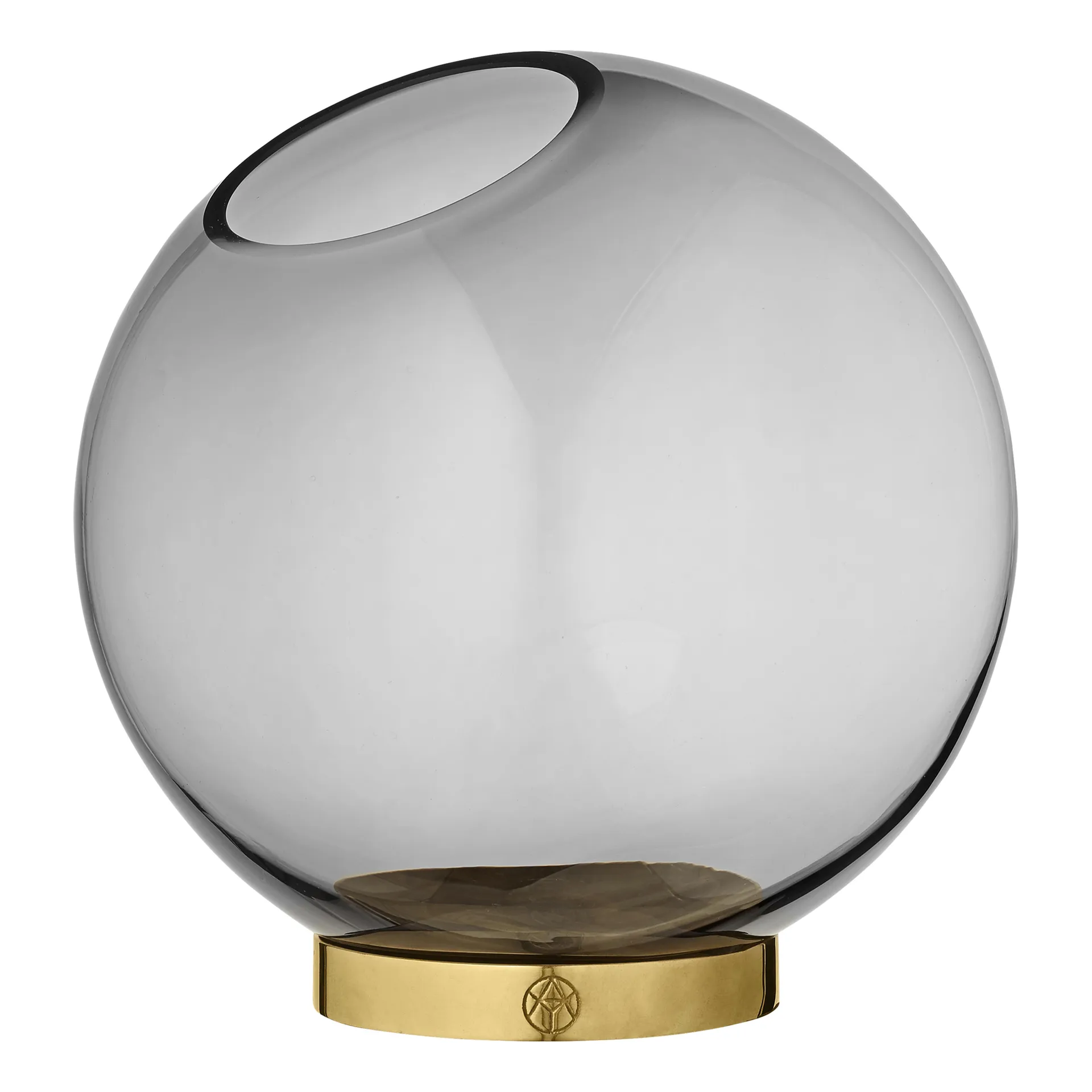 Globe 中号花瓶, 黑色-brass AYTM
