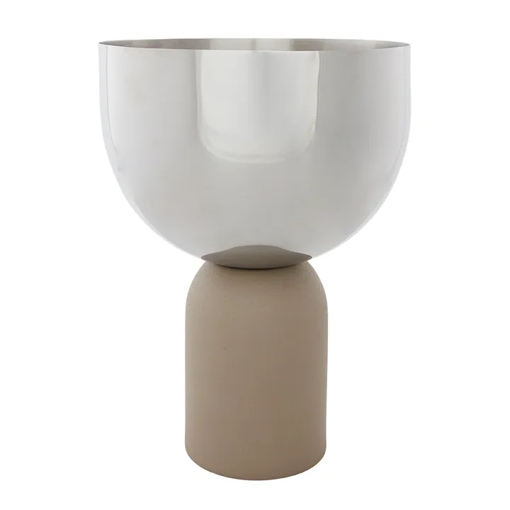 Torus 花盆Ø17cm - 银色_灰褐色 - AYTM