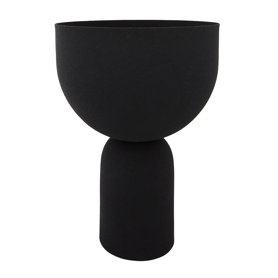 Torus 花盆  Ø22 cm, 黑色-黑色 AYTM