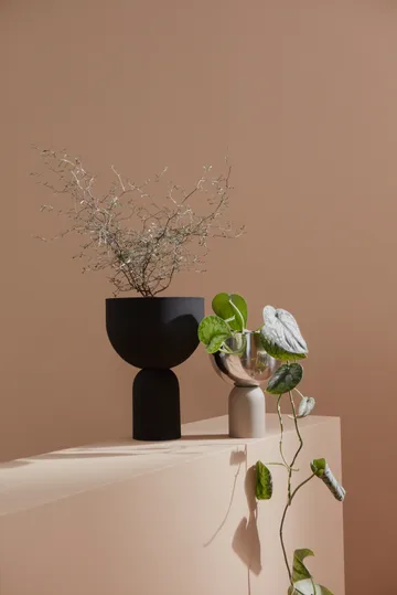 Torus 花盆  Ø22 cm - 黑色-黑色 - AYTM