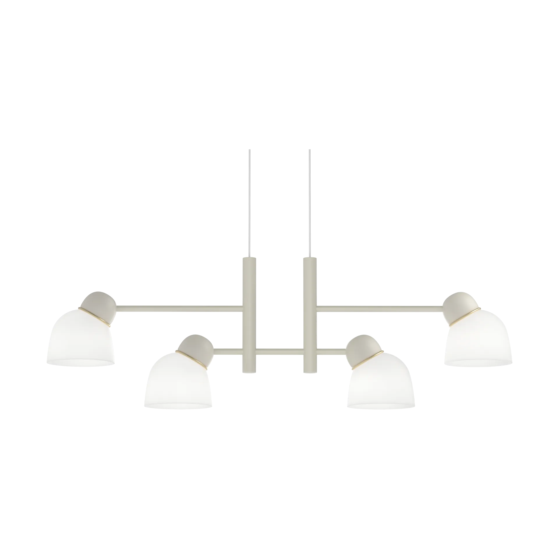 Bird 吊灯 119.3 cm, 沙色-黄铜-蛋白石 玻璃 Belid