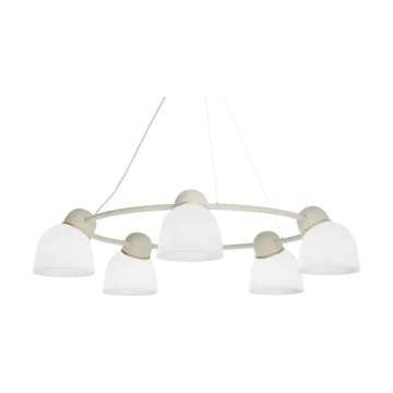 Bird 枝形吊灯 Ø95.3 cm - 沙色-黄铜-蛋白石 玻璃 - Belid