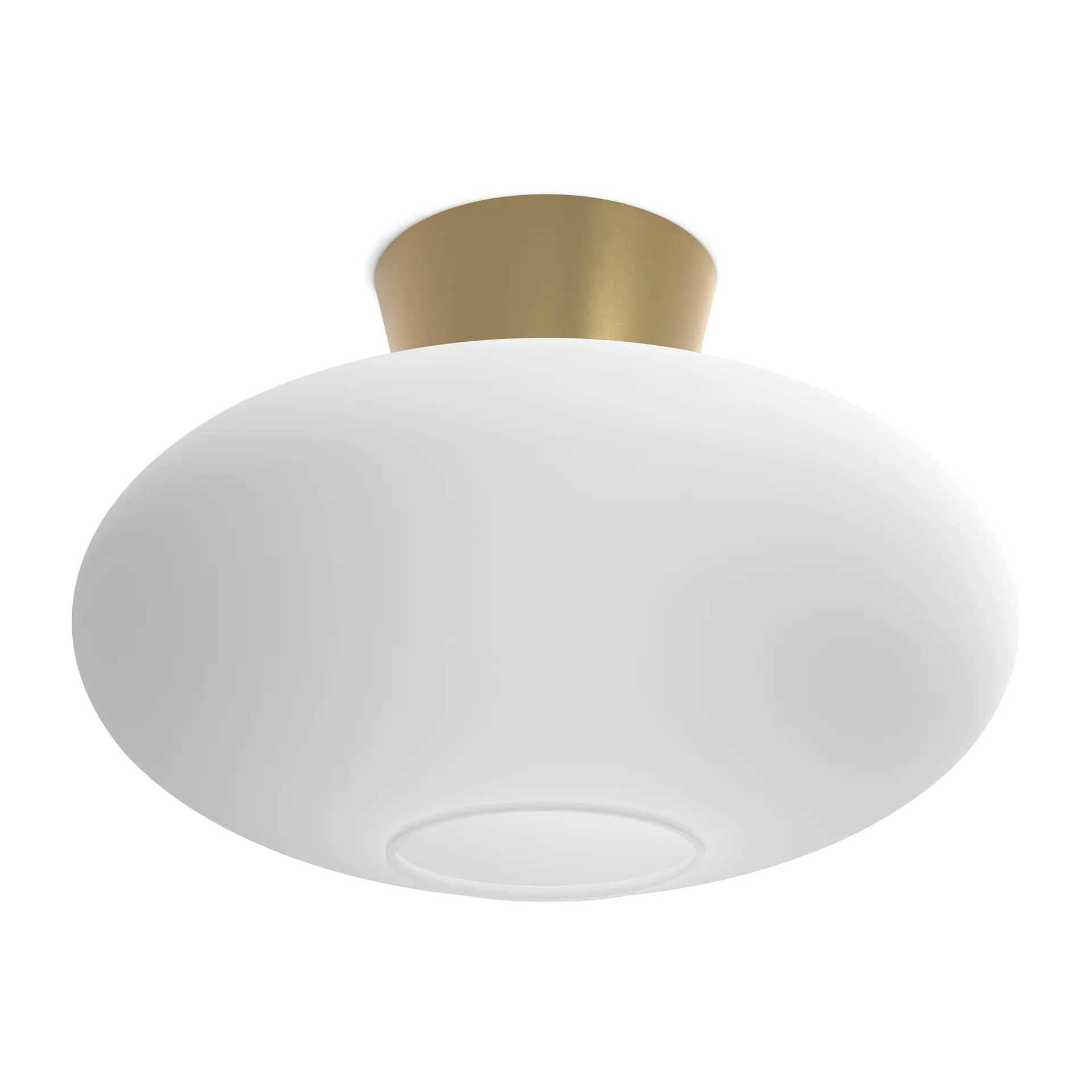 Bullo ceiling 灯 XL opal glass Ø38 cm, brass Belid