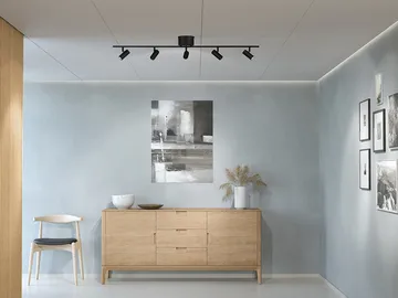 Cato 灯轨 5北欧简约风格家居装饰灯具 - 哑光黑色 - Belid