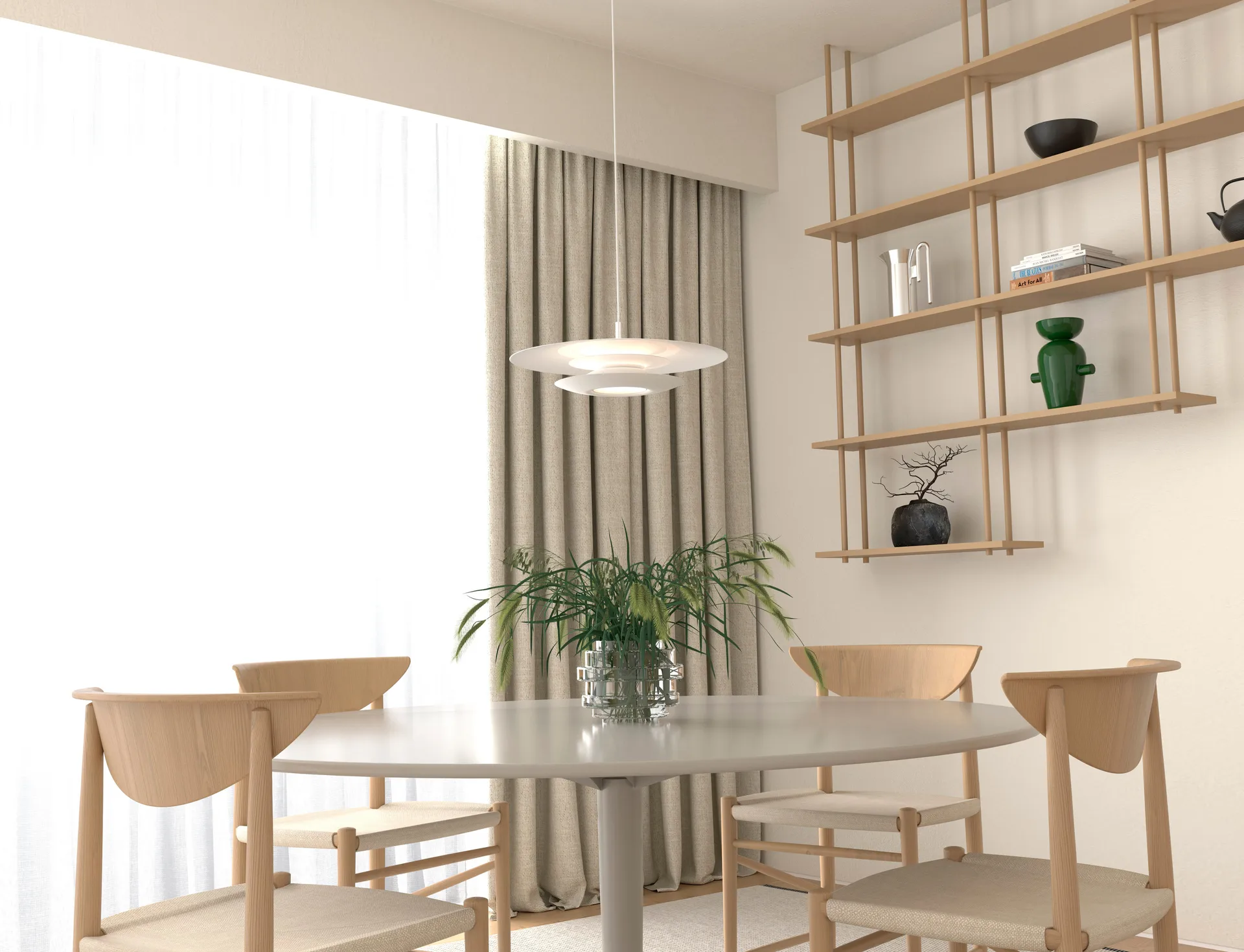 Eclipse 吊灯 Ø 43cm, 白色 Belid