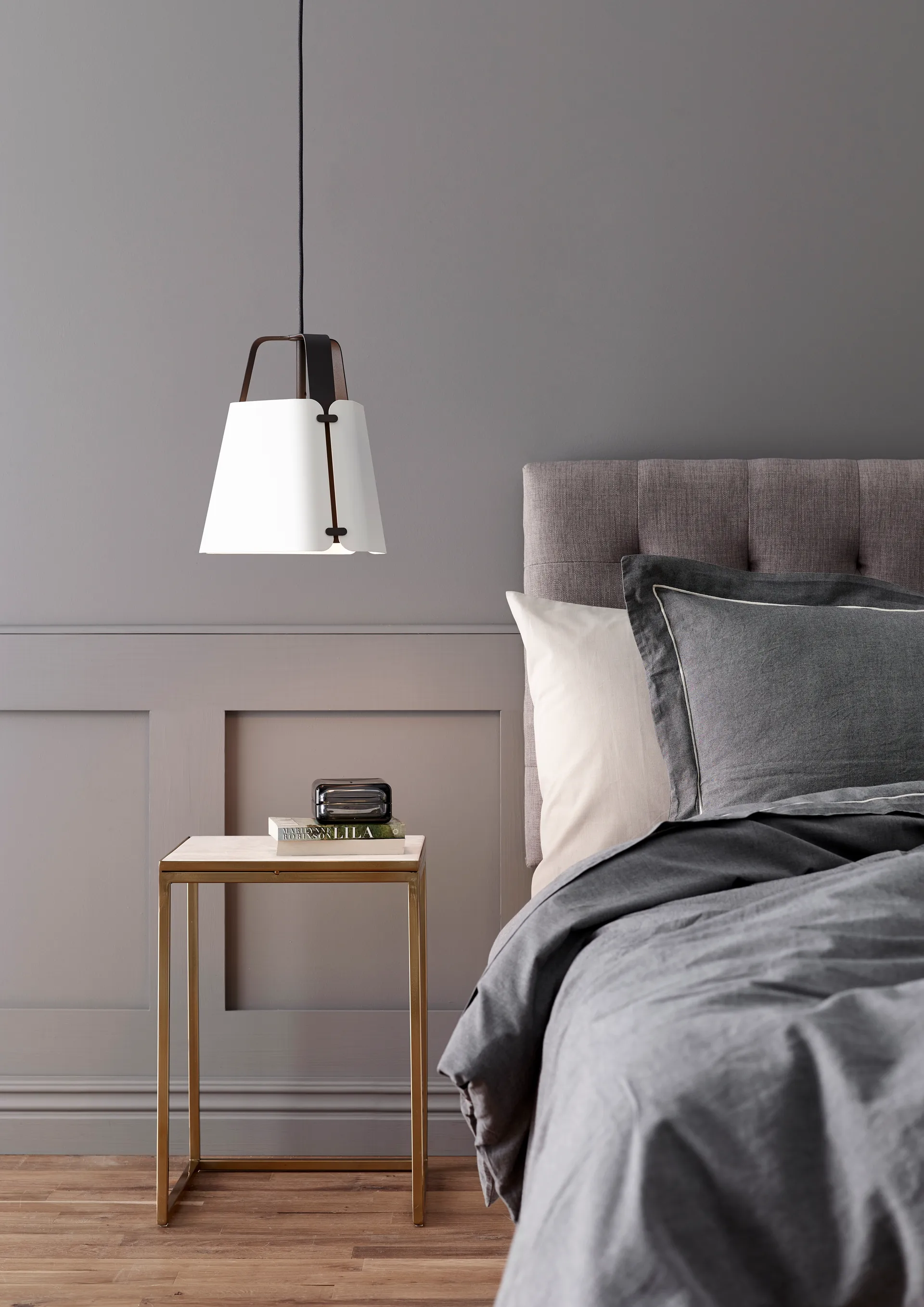 Fold 吊灯 Ø34 cm, antracit-白色-stucture Belid