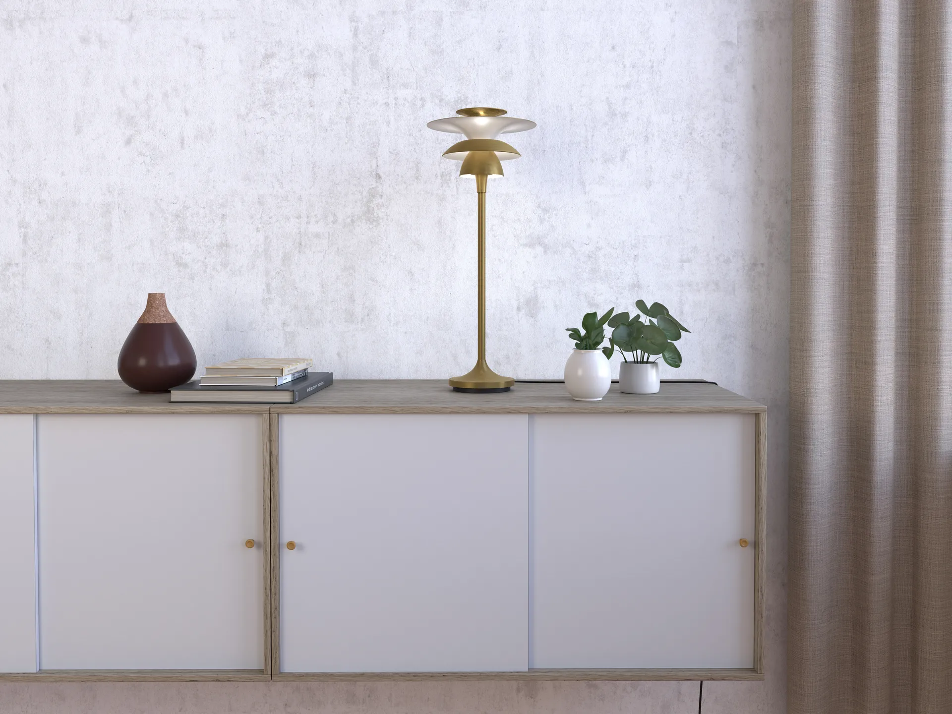 Picasso 台灯, large 45.7 cm, Antique brass Belid