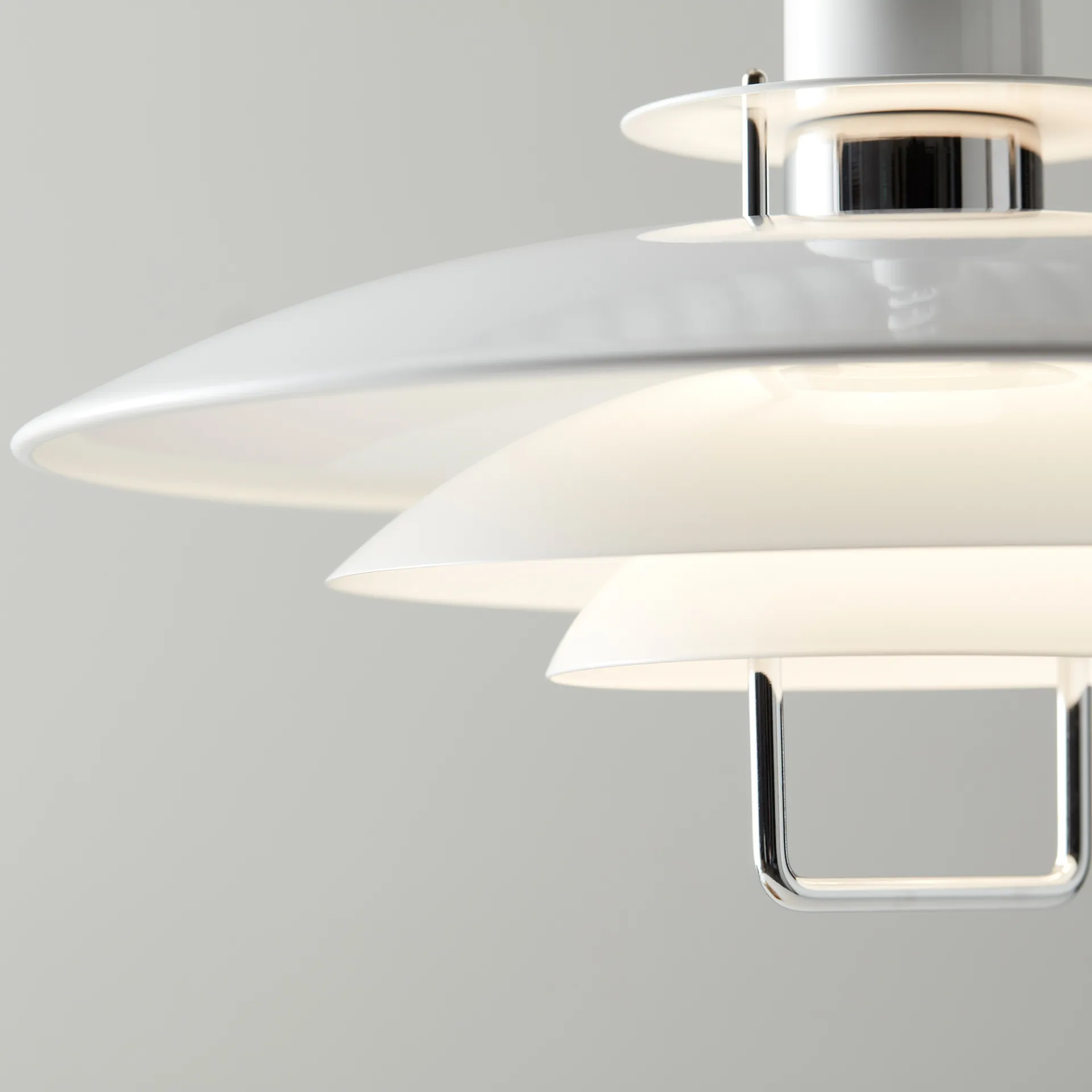 飞碟吊灯 可拉伸 Primus II  43cm , 43cm 白色-银色 Belid