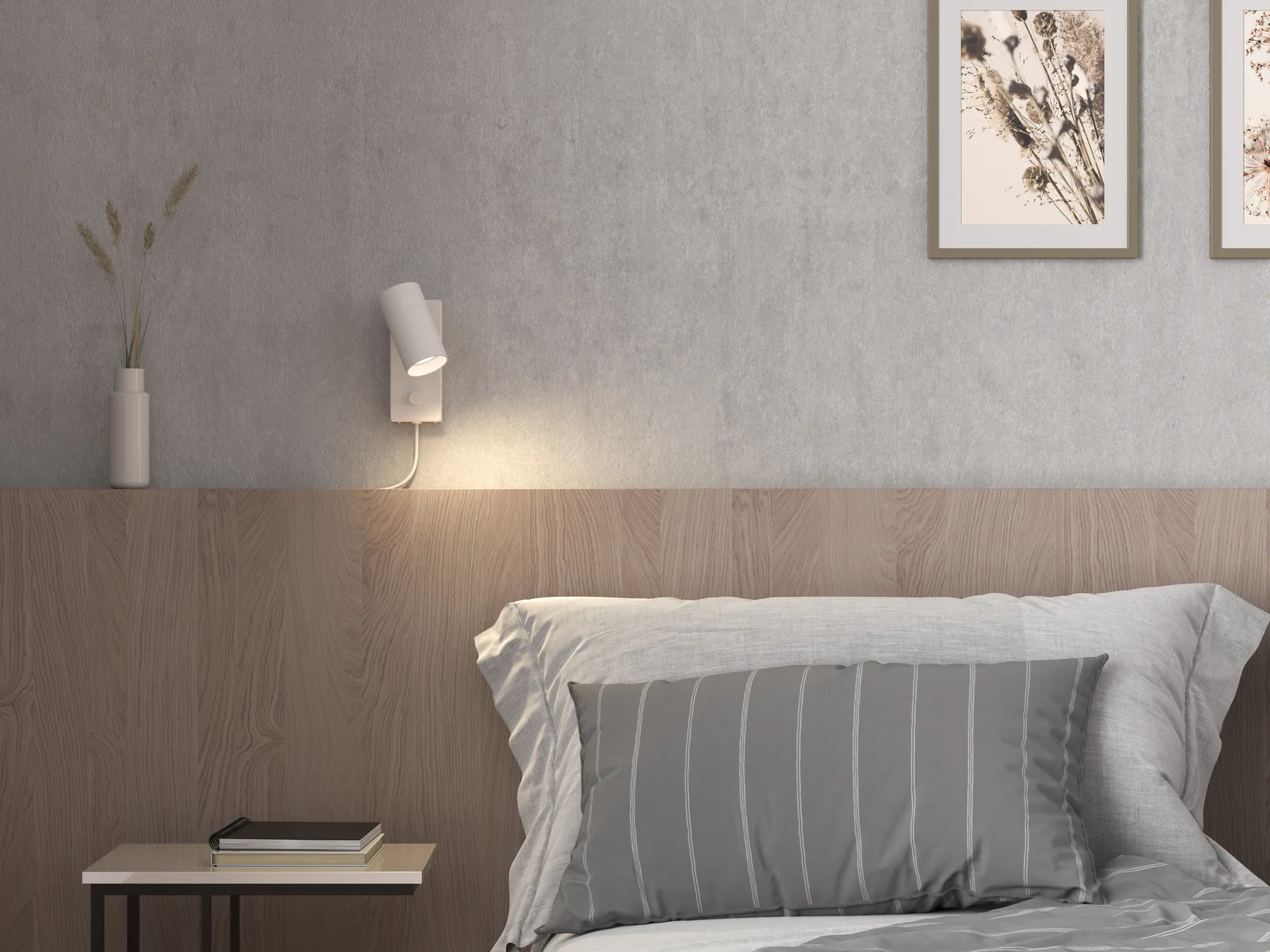 Tyson 壁灯 Ø5.5 cm, 白色 structure Belid