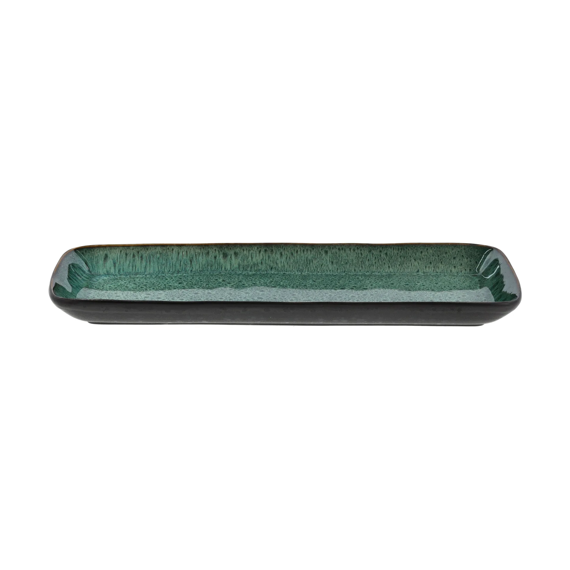 Bitz分餐盘 38x14cm, 黑色_绿色 Bitz