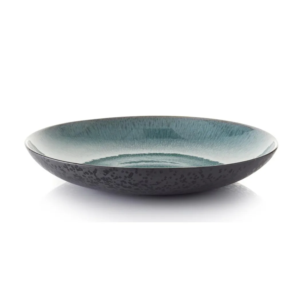 Bitz餐用盘 直径40cm黑色, 黑色_绿色 Bitz