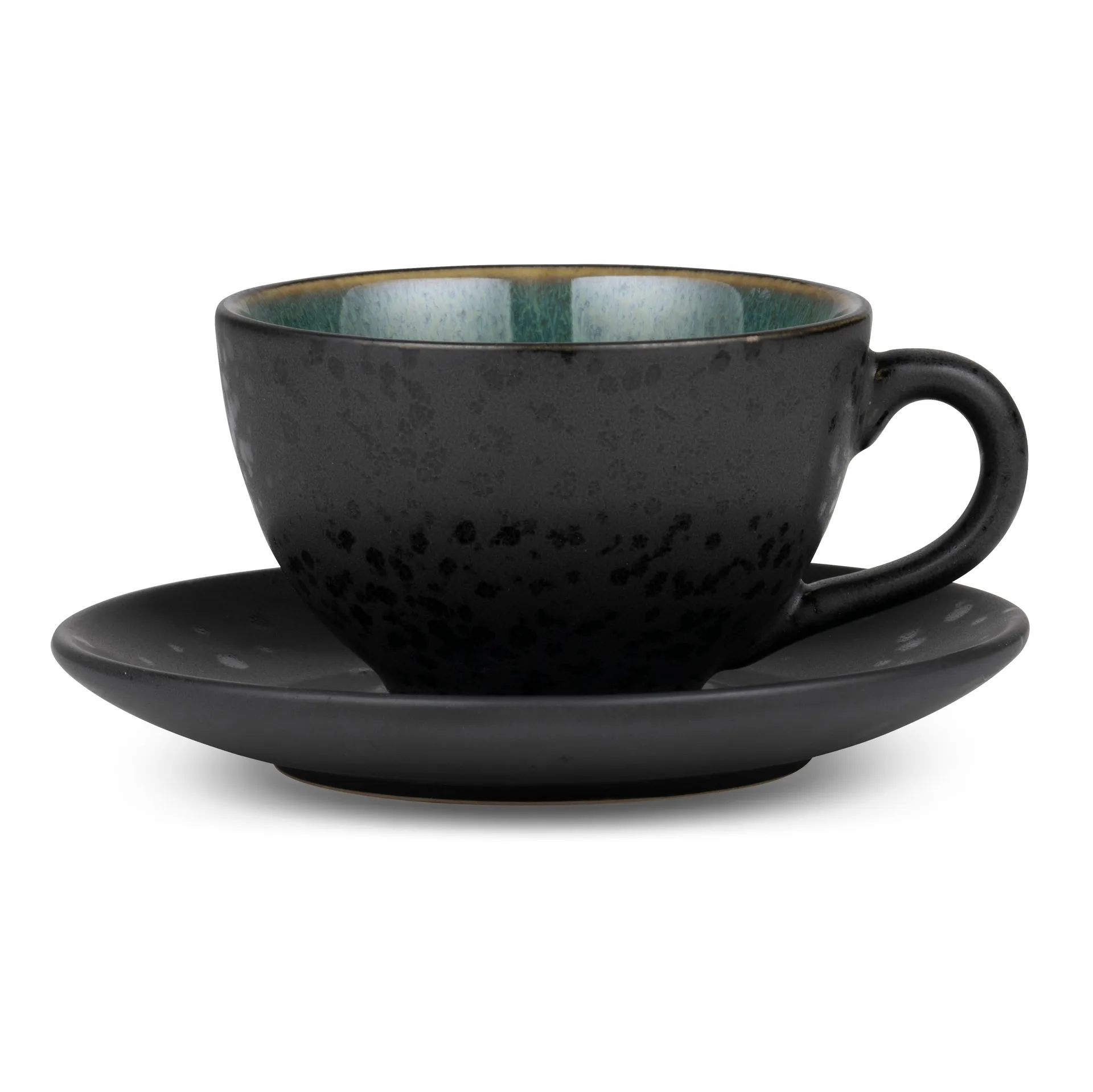 Bitz 杯子和碟子 black, 绿色 Bitz